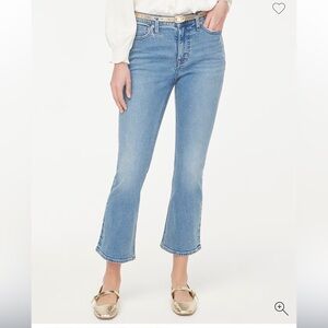 NWT J crew factory mid rise flare crop jeans 34P